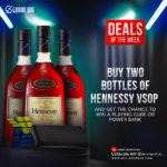 Hennessy VSOP (x 2bottles) + Playing Cube or Powerbank  -70 CL